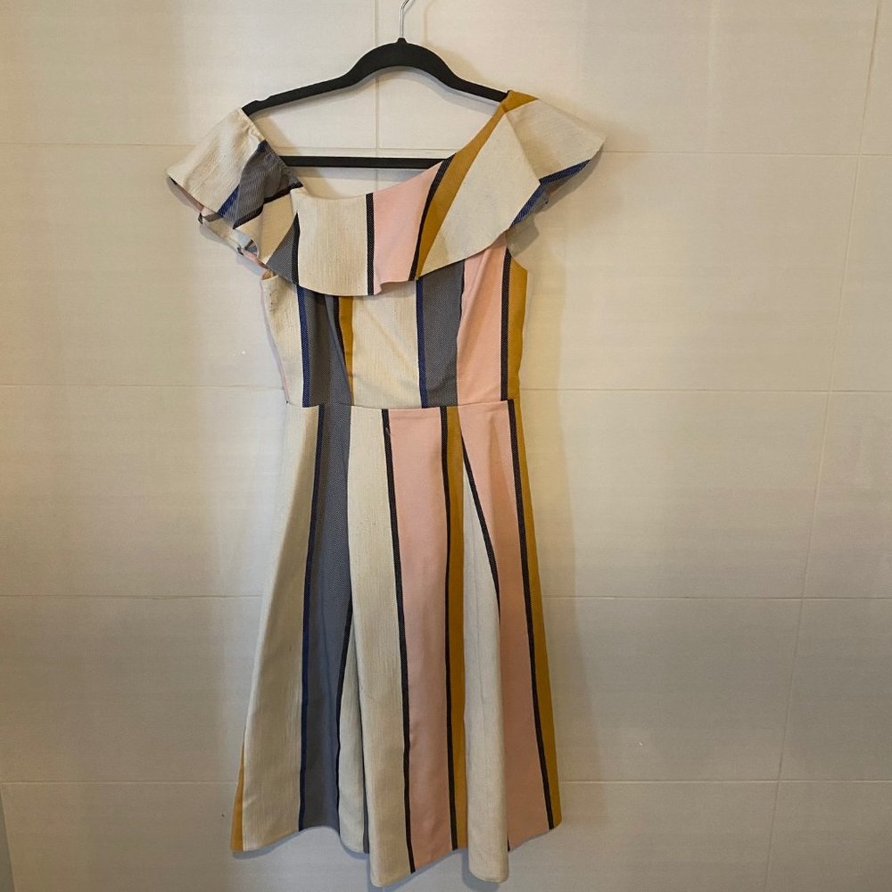 ASOS One Shoulder Ruffle Dress Sz 2